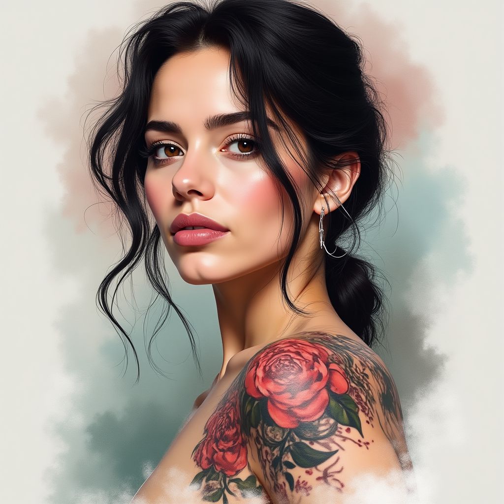 Lucía Mendoza, artista de acuarela