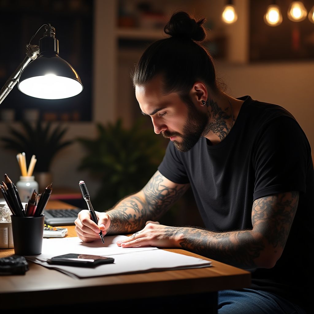 Artista compartiendo su experiencia